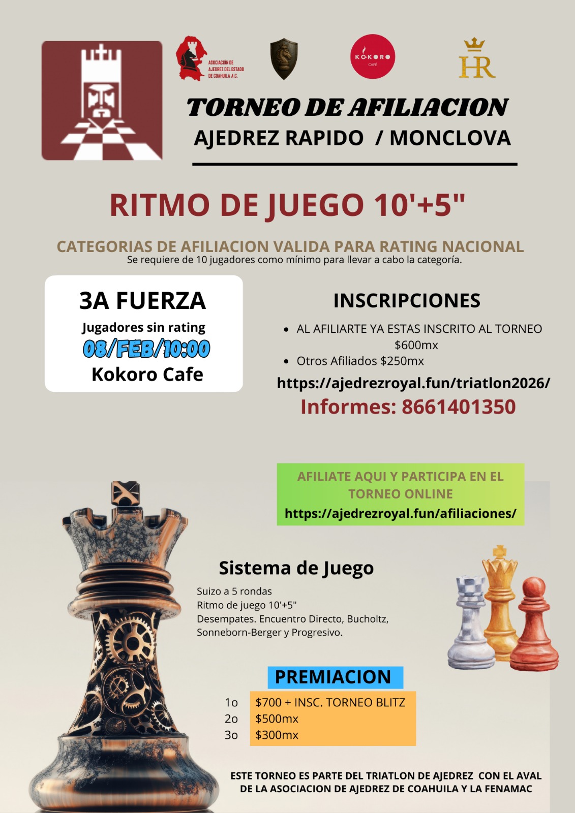 TORNEOS DE AFILIACION 2026
